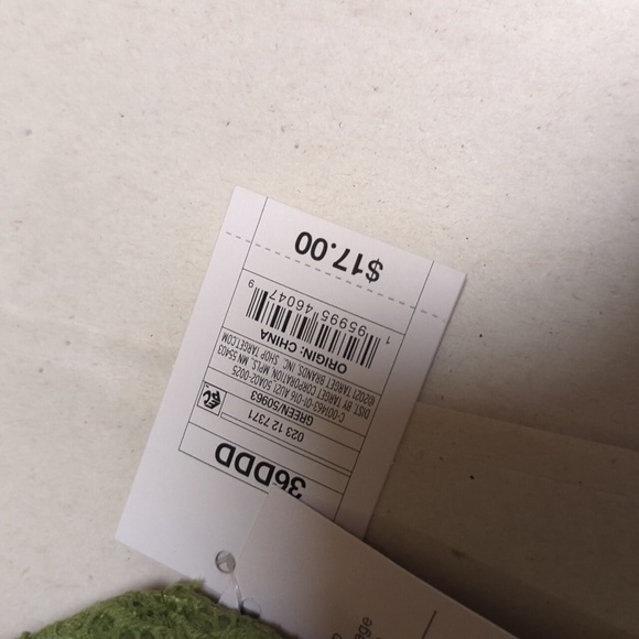 NWT Auden Push Up Plunge Coverage Underwire Bra Olive Green Size 36DDD Lace - Picture 4 of 7